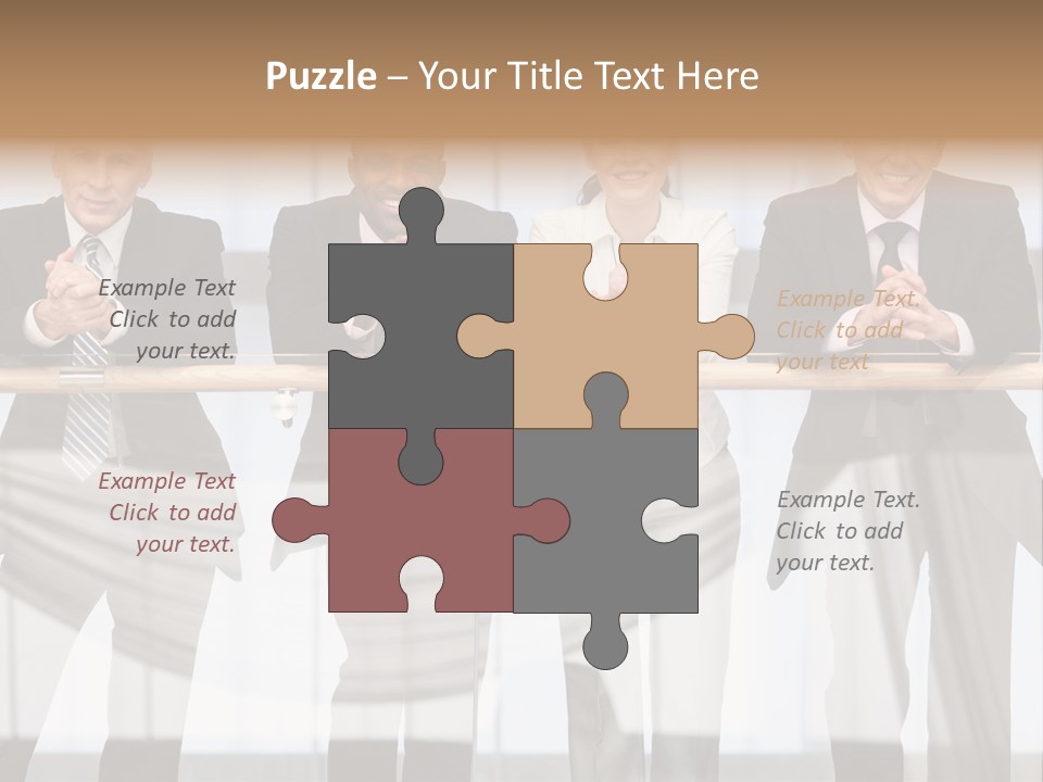 African Descent Team Financial Advisor PowerPoint Template