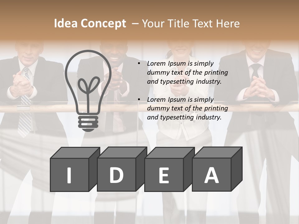 African Descent Team Financial Advisor PowerPoint Template