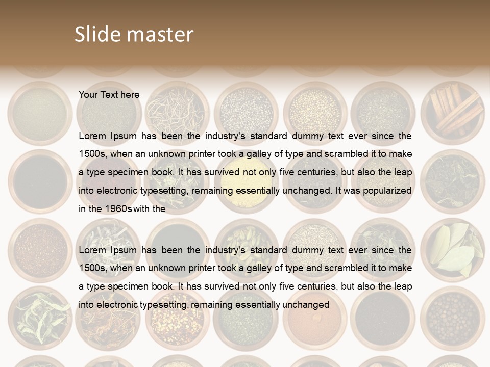 Cinnamon Variation Menu PowerPoint Template