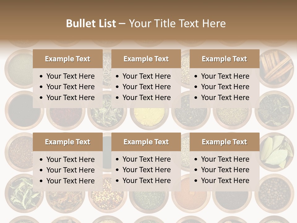 Cinnamon Variation Menu PowerPoint Template