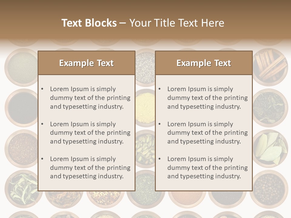Cinnamon Variation Menu PowerPoint Template