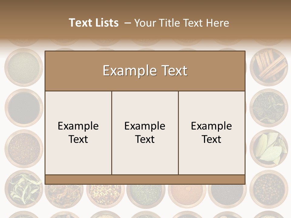 Cinnamon Variation Menu PowerPoint Template
