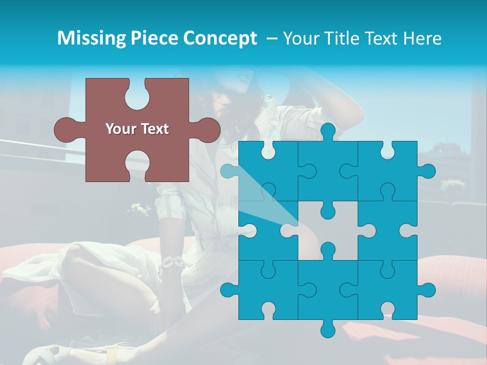 Girl Pose Background PowerPoint Template