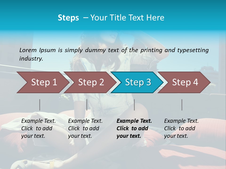 Girl Pose Background PowerPoint Template