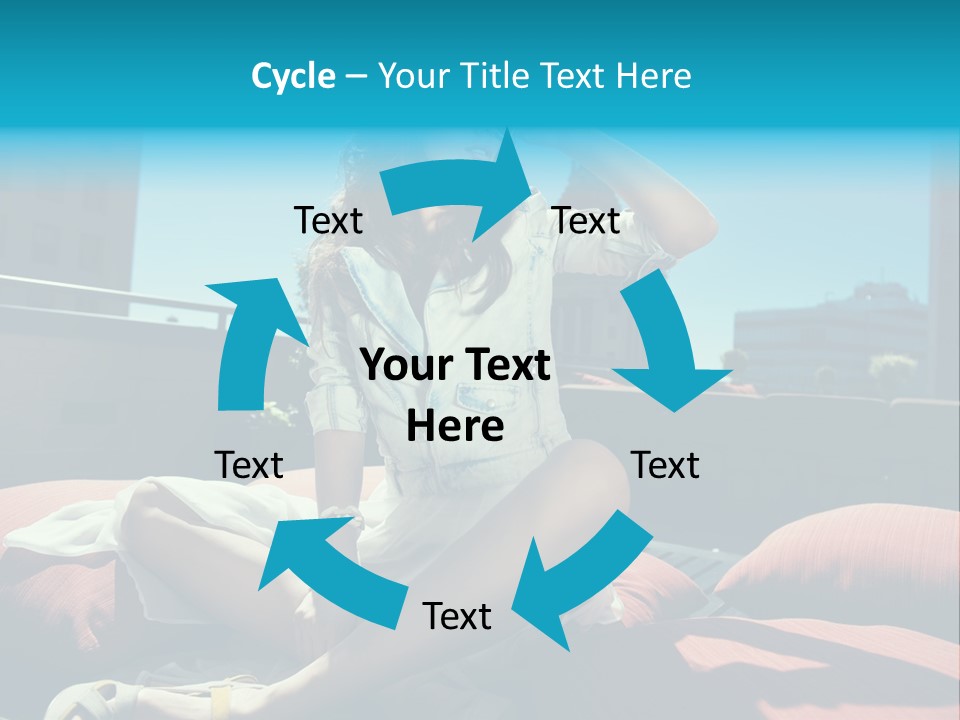 Girl Pose Background PowerPoint Template