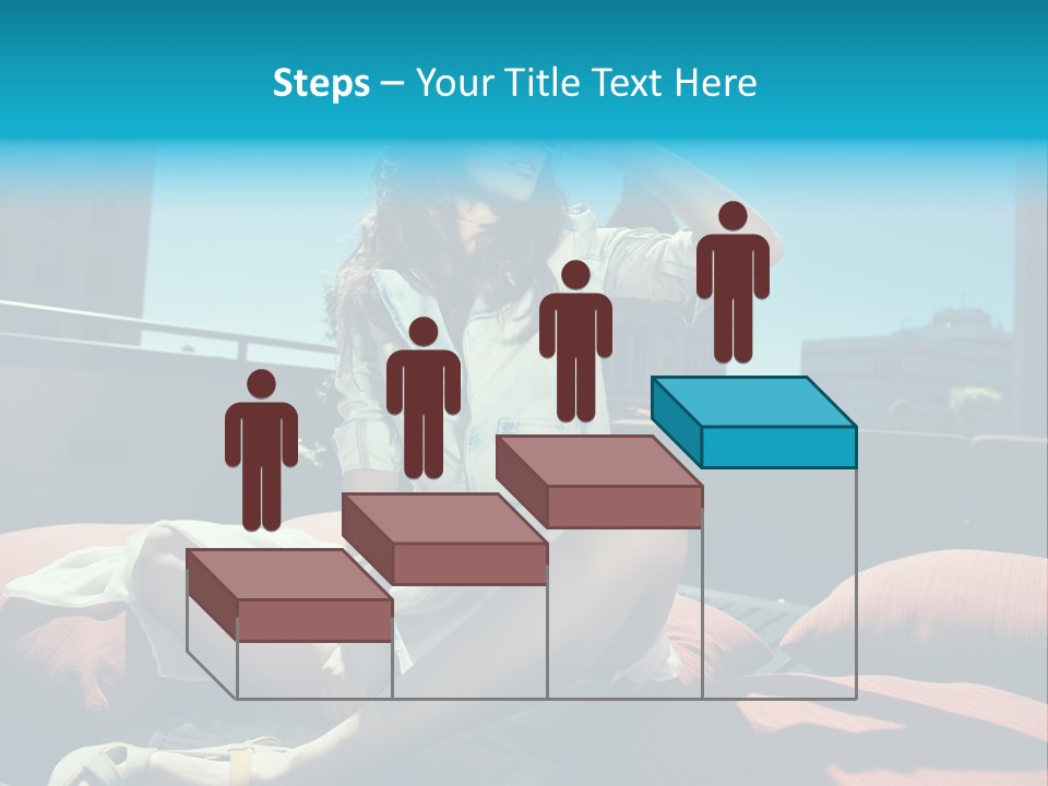 Girl Pose Background PowerPoint Template