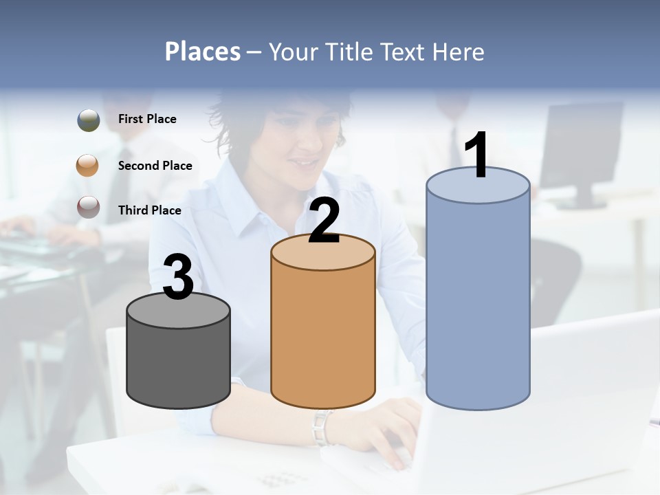 People Concentration Laptop PowerPoint Template