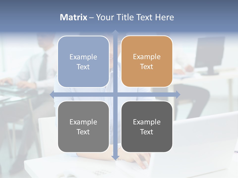 People Concentration Laptop PowerPoint Template