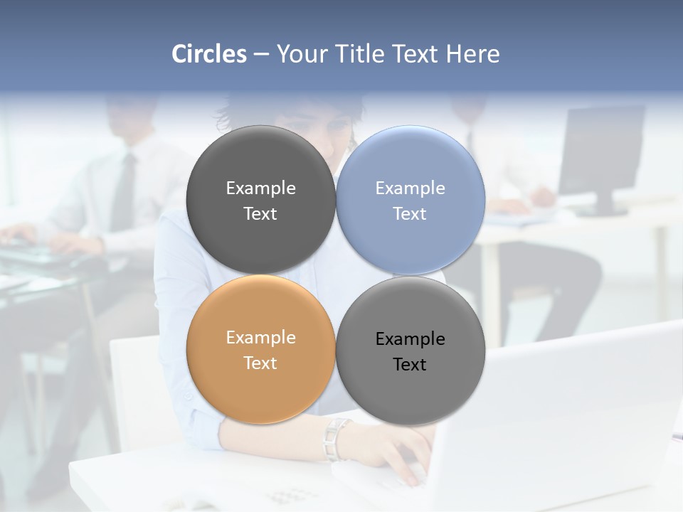 People Concentration Laptop PowerPoint Template