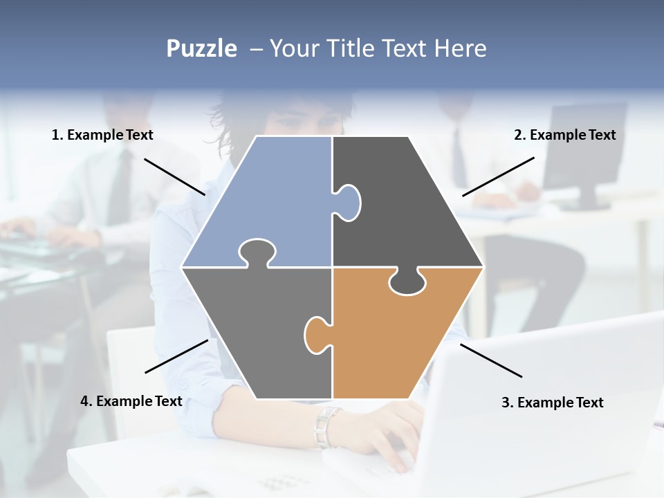 People Concentration Laptop PowerPoint Template