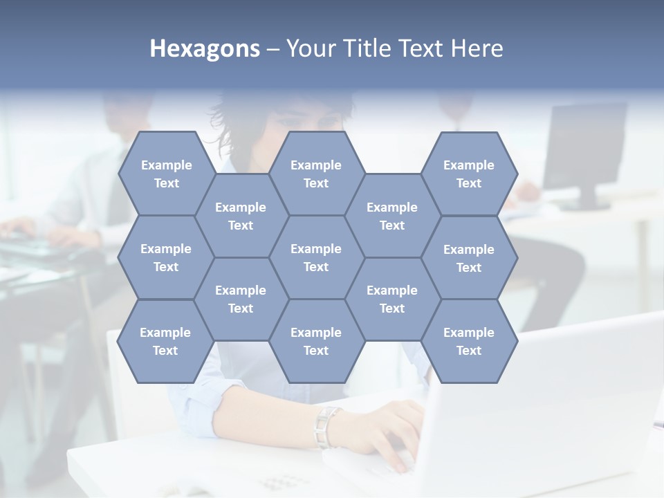 People Concentration Laptop PowerPoint Template