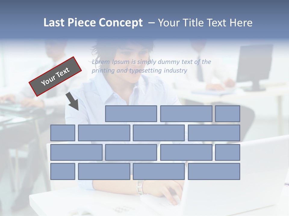 People Concentration Laptop PowerPoint Template
