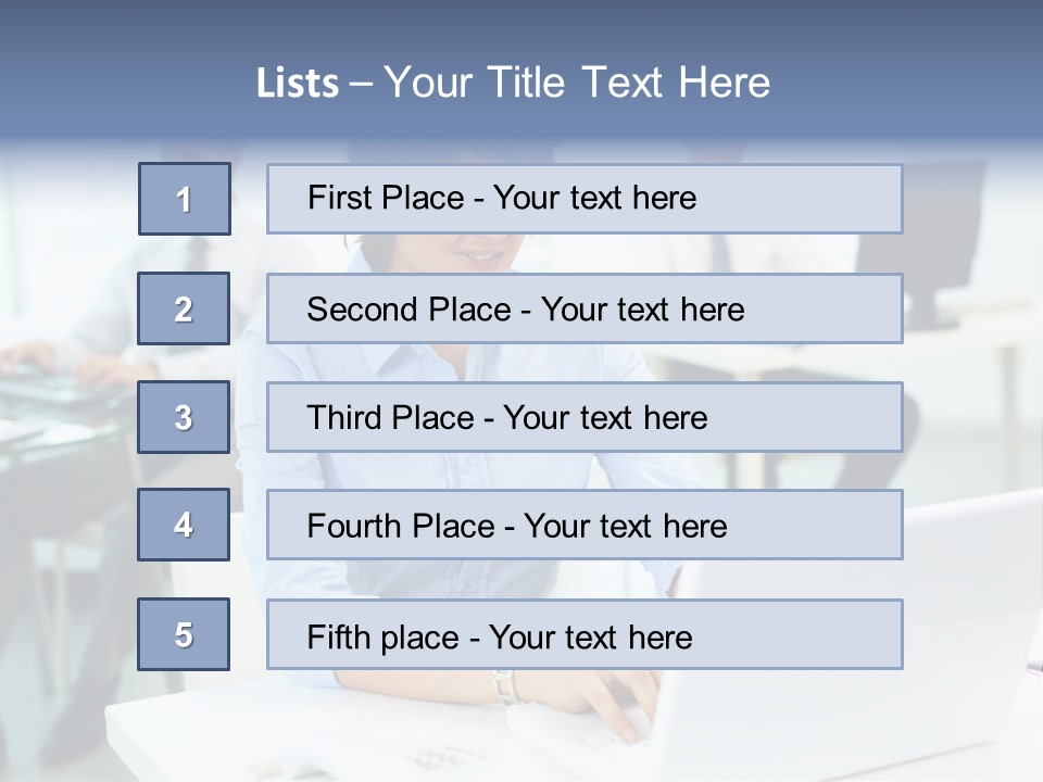 People Concentration Laptop PowerPoint Template