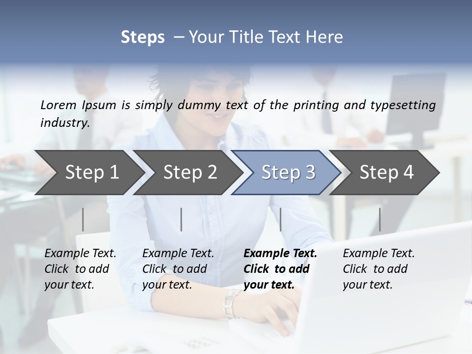 People Concentration Laptop PowerPoint Template
