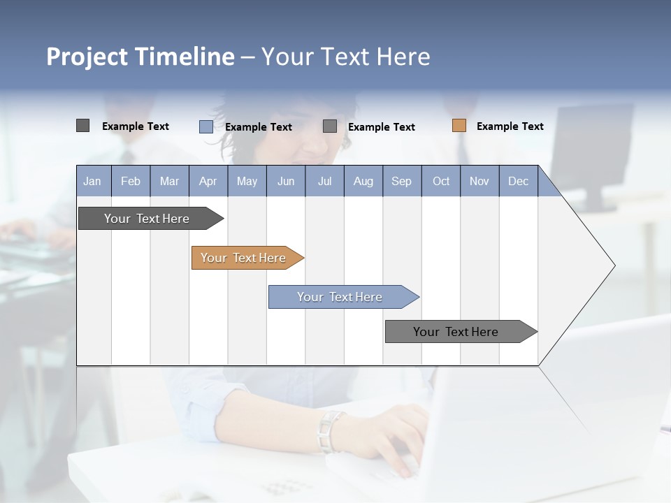 People Concentration Laptop PowerPoint Template