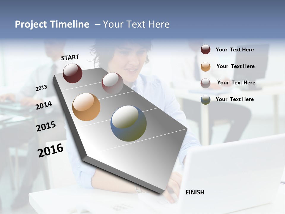 People Concentration Laptop PowerPoint Template