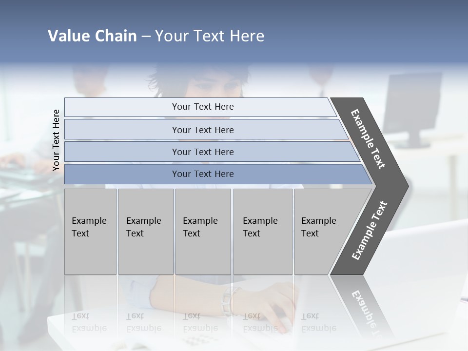 People Concentration Laptop PowerPoint Template