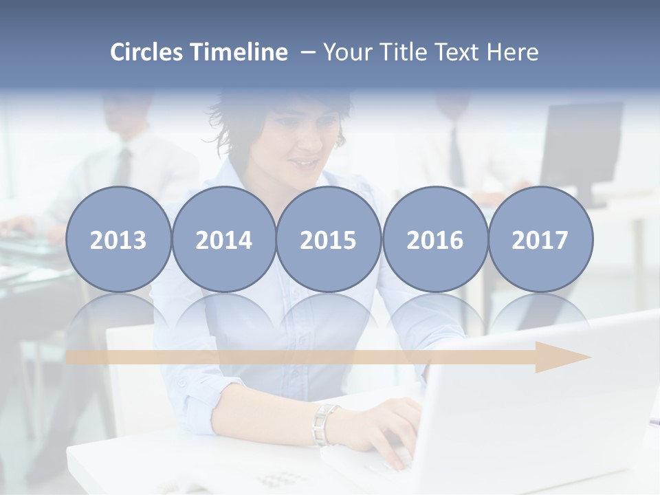 People Concentration Laptop PowerPoint Template