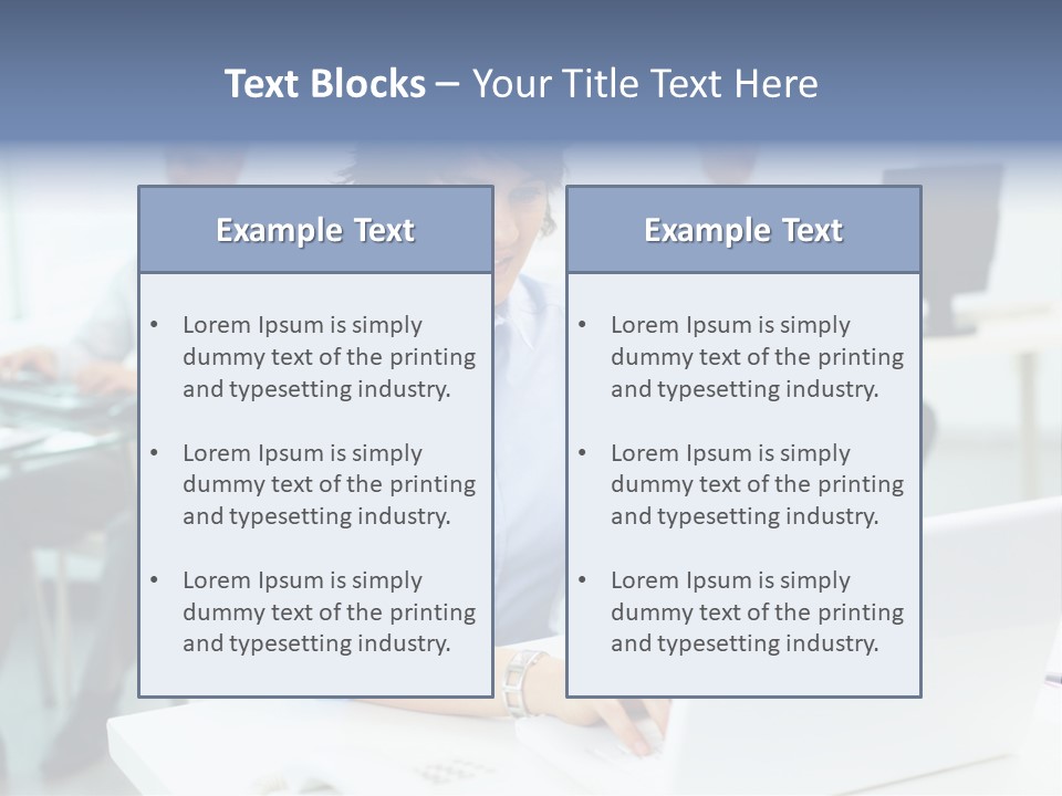 People Concentration Laptop PowerPoint Template