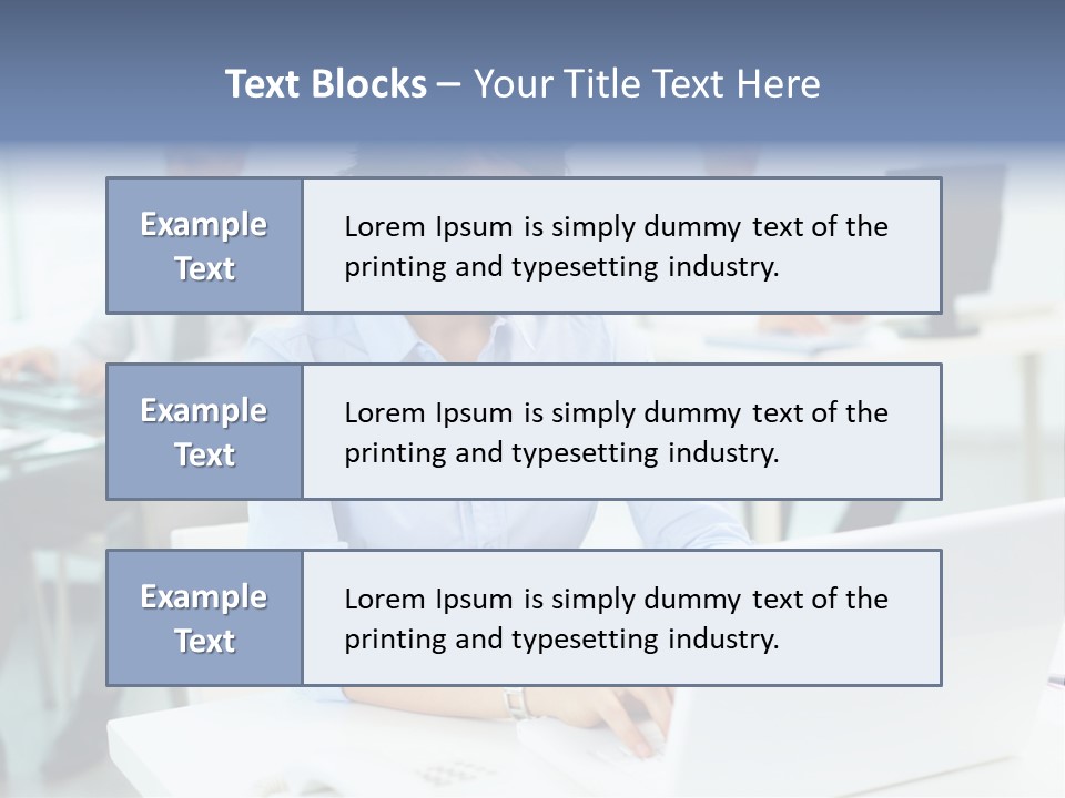 People Concentration Laptop PowerPoint Template