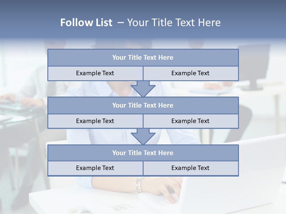 People Concentration Laptop PowerPoint Template