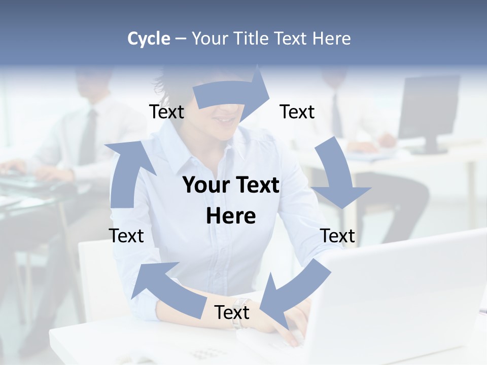 People Concentration Laptop PowerPoint Template