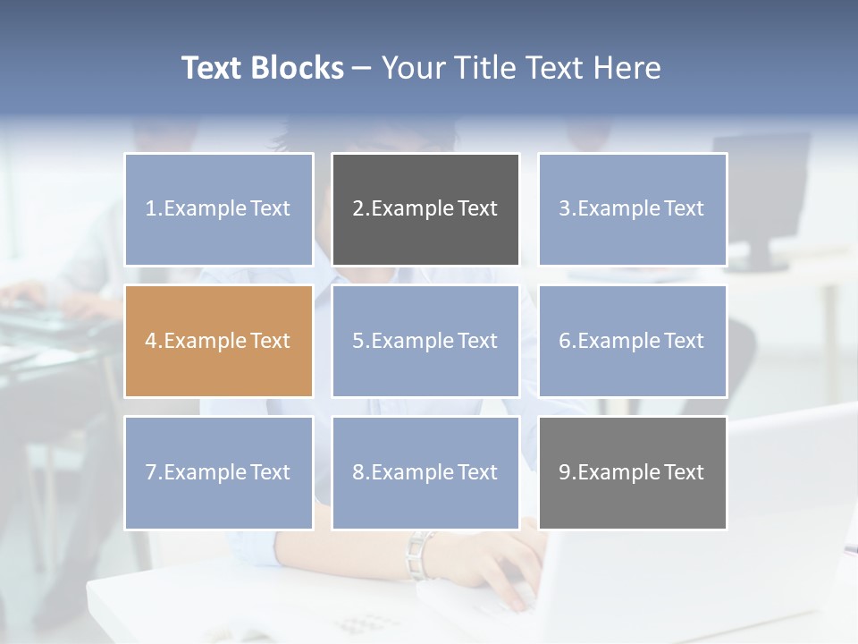 People Concentration Laptop PowerPoint Template