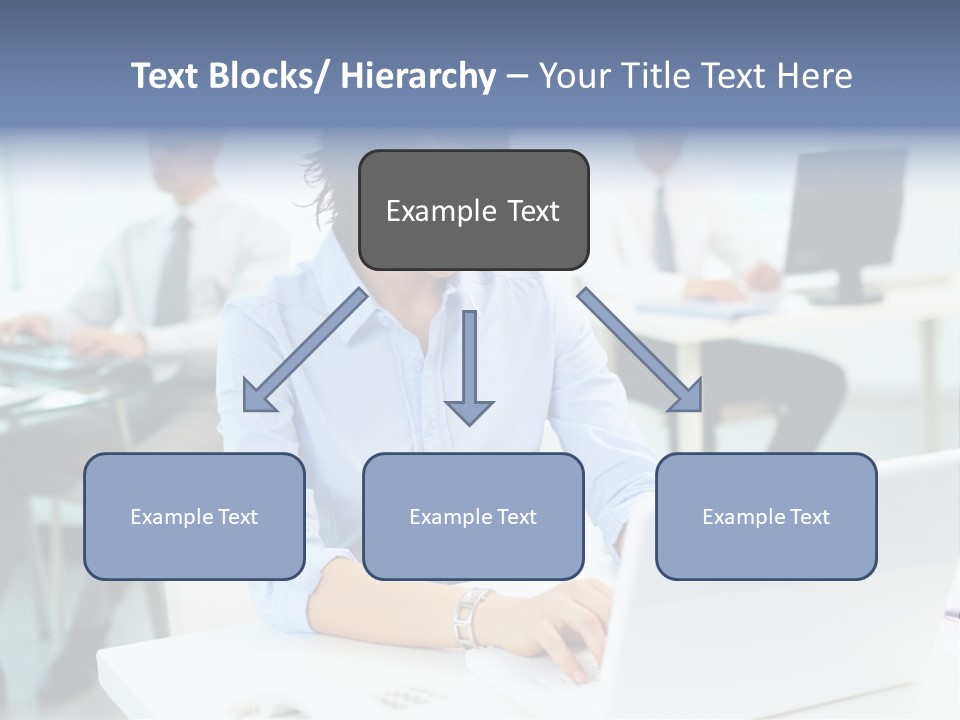 People Concentration Laptop PowerPoint Template