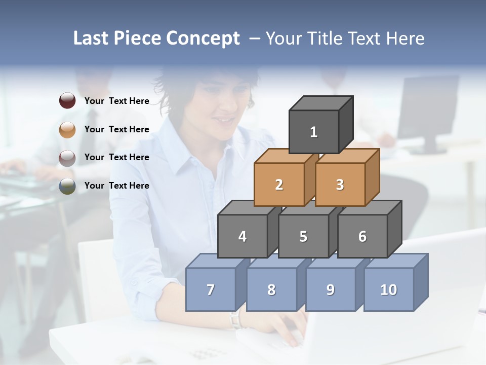 People Concentration Laptop PowerPoint Template
