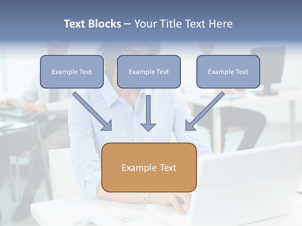 People Concentration Laptop PowerPoint Template