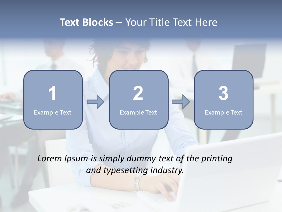 People Concentration Laptop PowerPoint Template