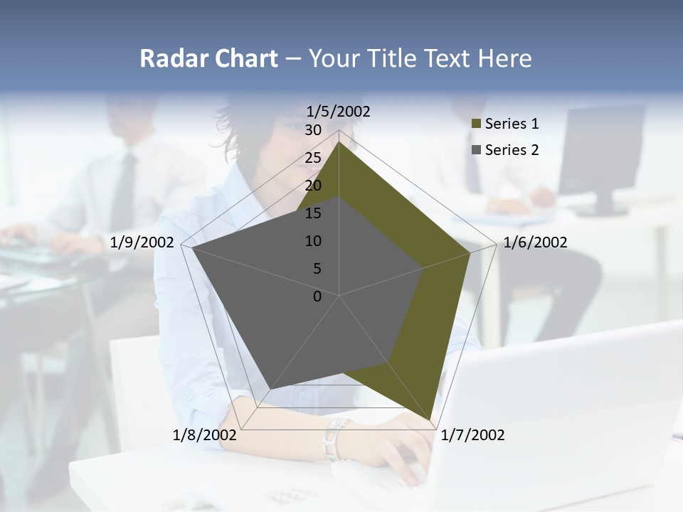People Concentration Laptop PowerPoint Template
