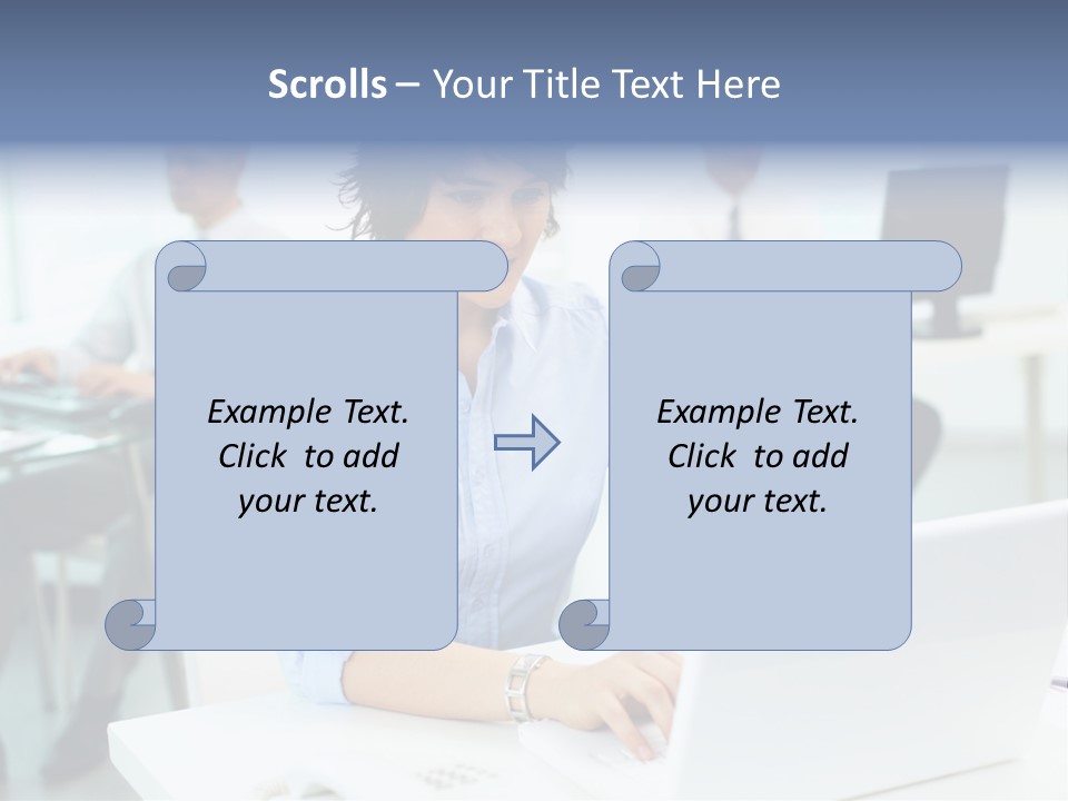 People Concentration Laptop PowerPoint Template
