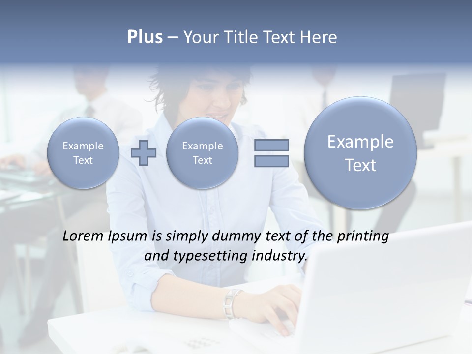People Concentration Laptop PowerPoint Template