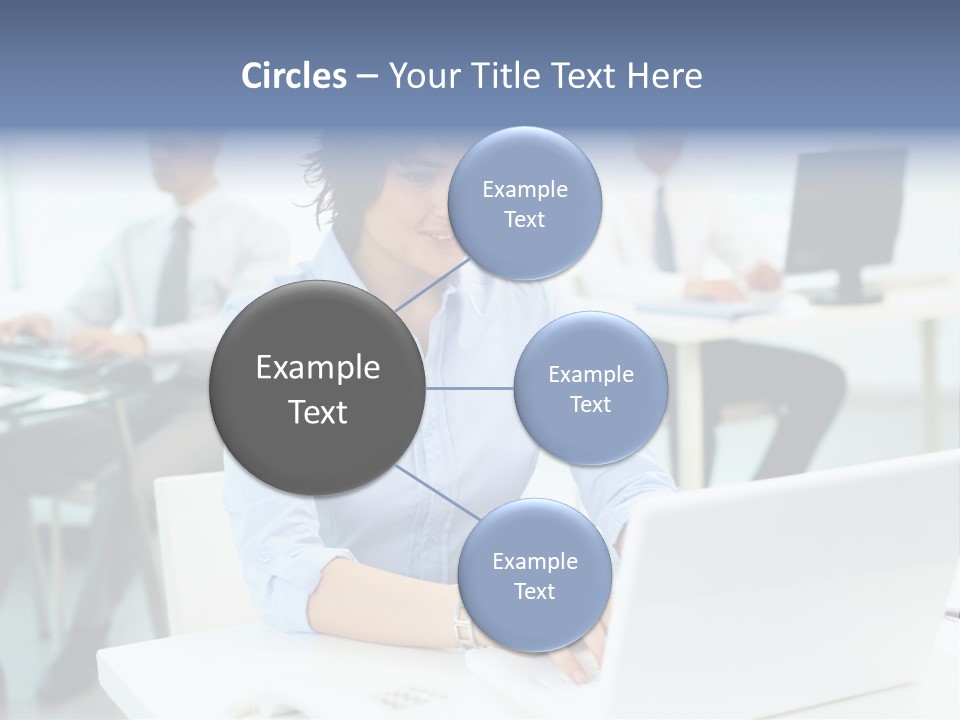 People Concentration Laptop PowerPoint Template