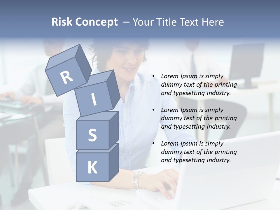 People Concentration Laptop PowerPoint Template