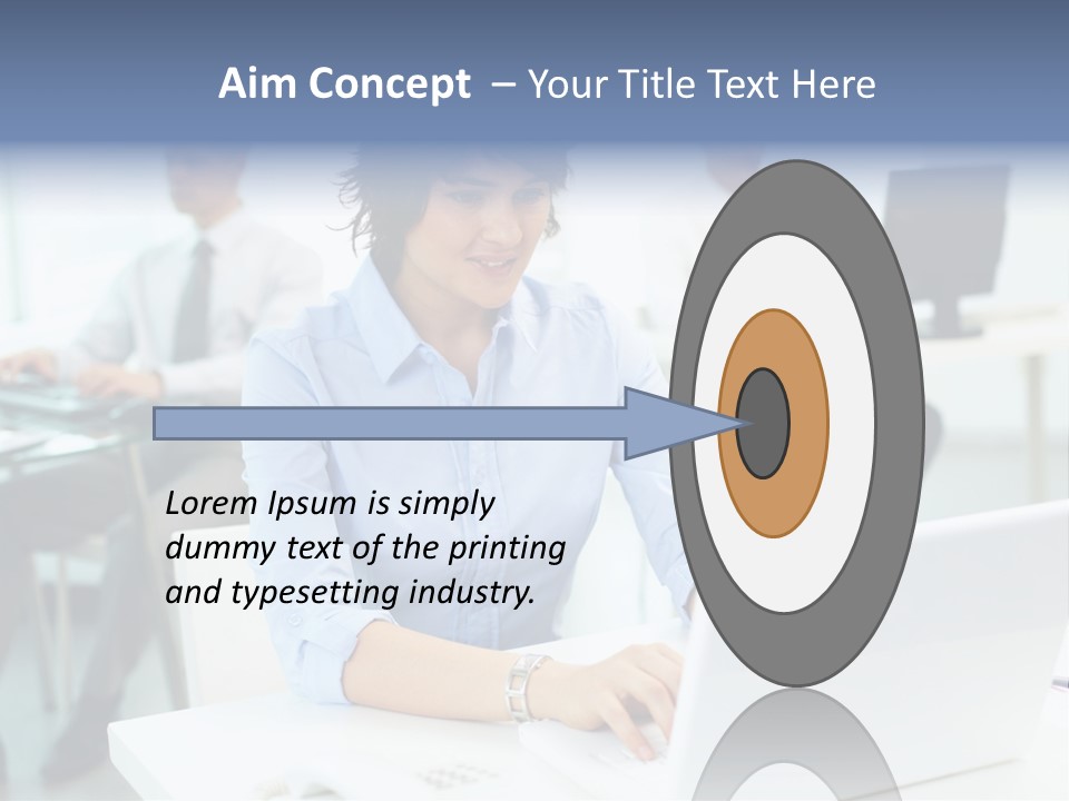 People Concentration Laptop PowerPoint Template