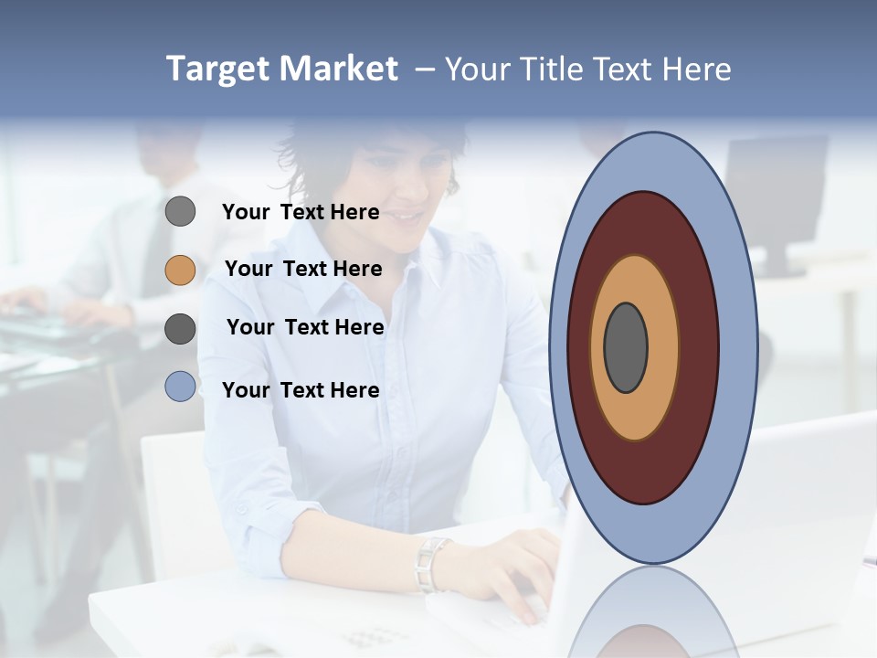 People Concentration Laptop PowerPoint Template