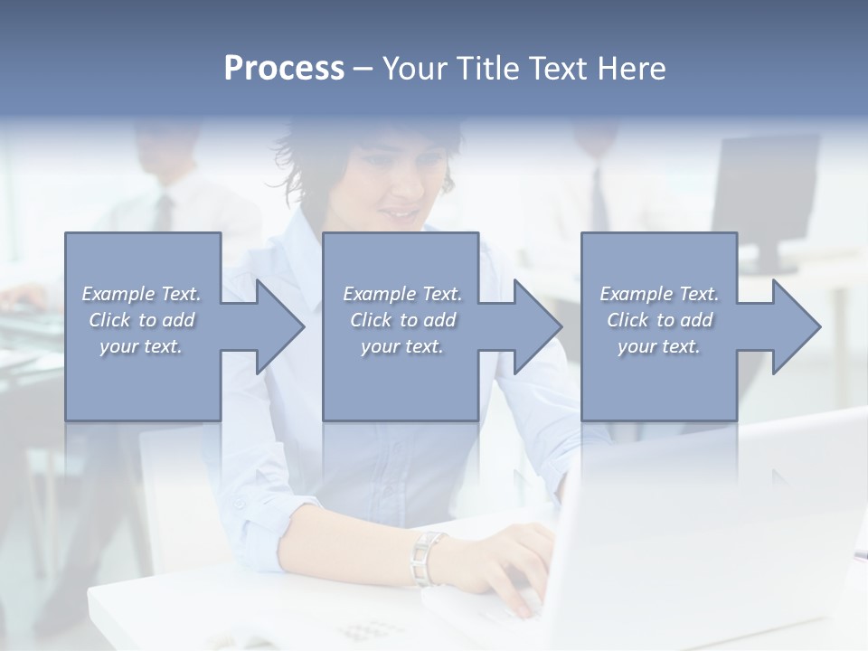 People Concentration Laptop PowerPoint Template