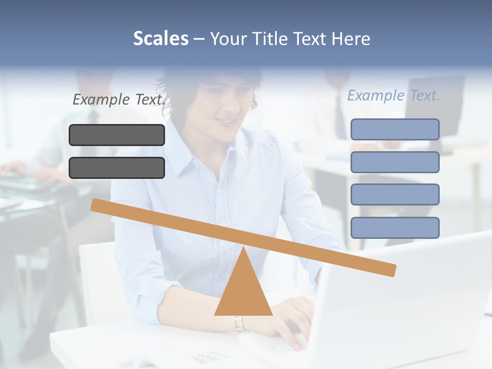 People Concentration Laptop PowerPoint Template