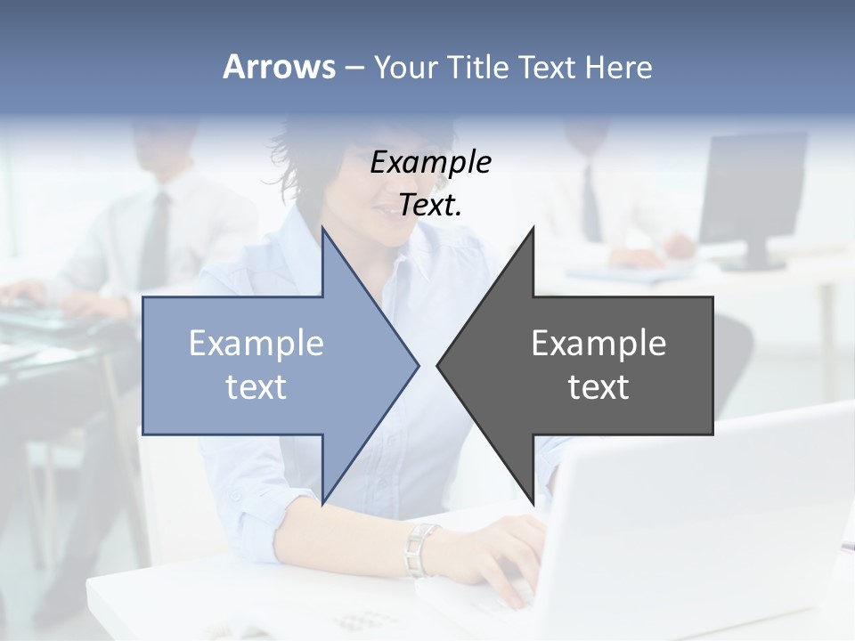 People Concentration Laptop PowerPoint Template