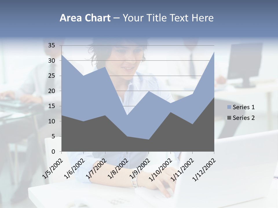 People Concentration Laptop PowerPoint Template