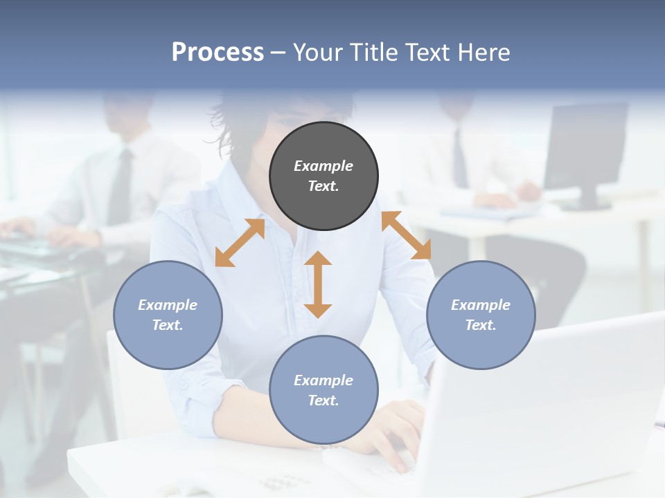 People Concentration Laptop PowerPoint Template