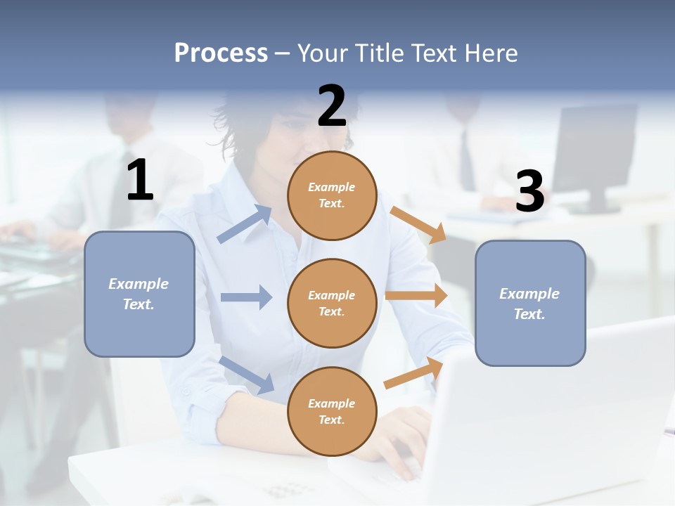 People Concentration Laptop PowerPoint Template