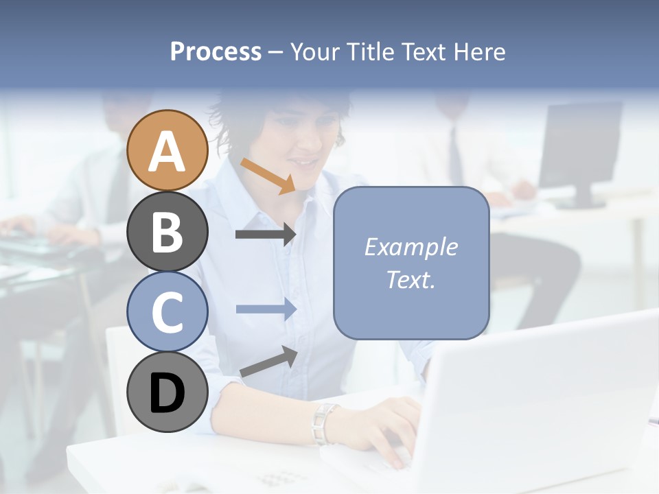 People Concentration Laptop PowerPoint Template