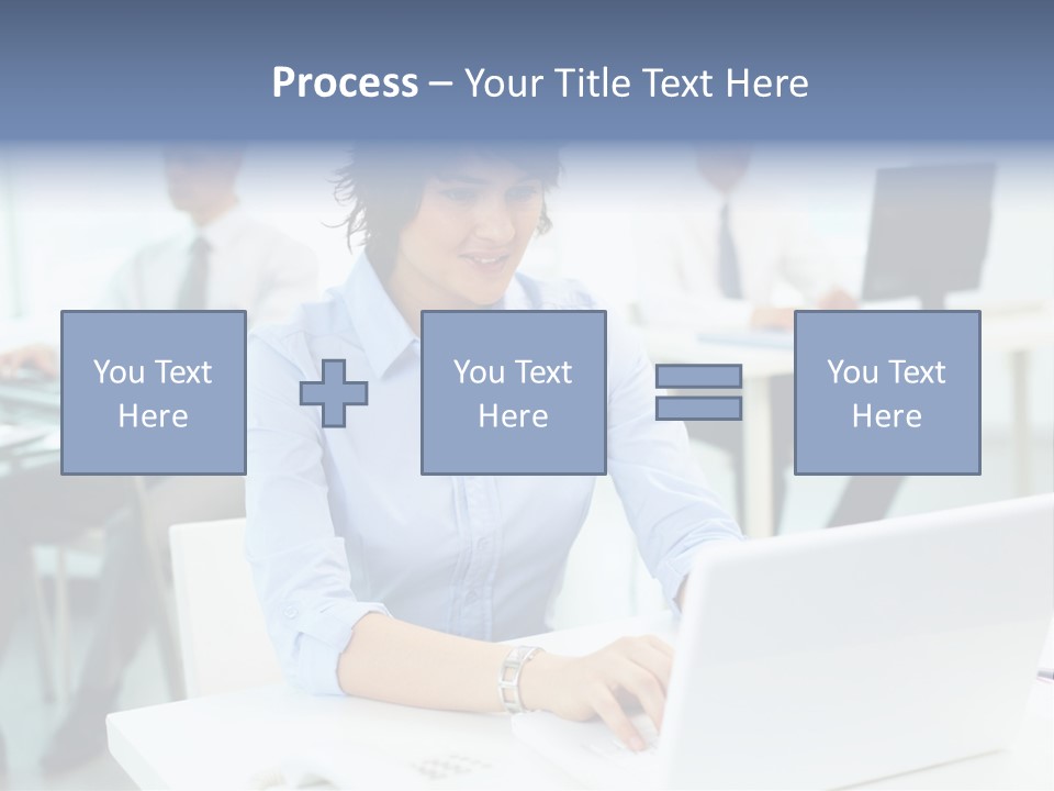 People Concentration Laptop PowerPoint Template