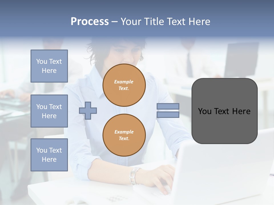 People Concentration Laptop PowerPoint Template