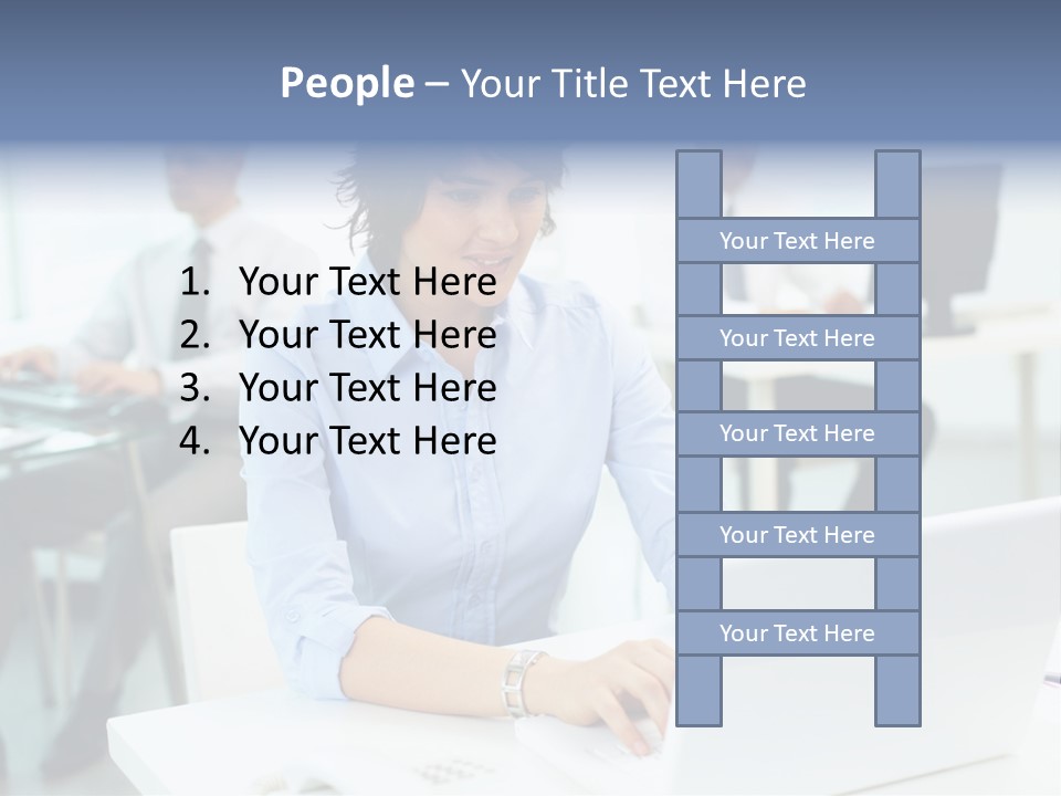 People Concentration Laptop PowerPoint Template