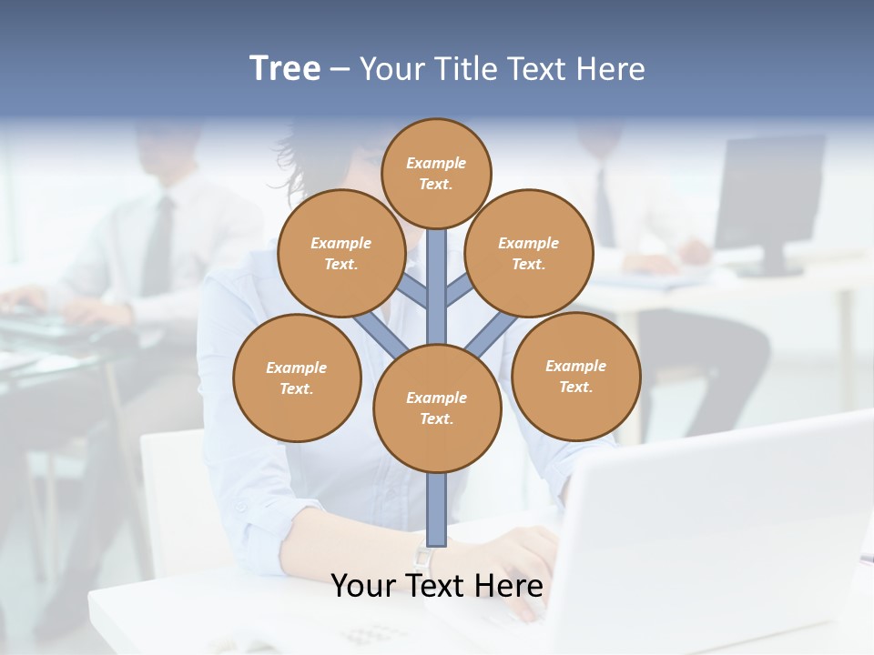 People Concentration Laptop PowerPoint Template