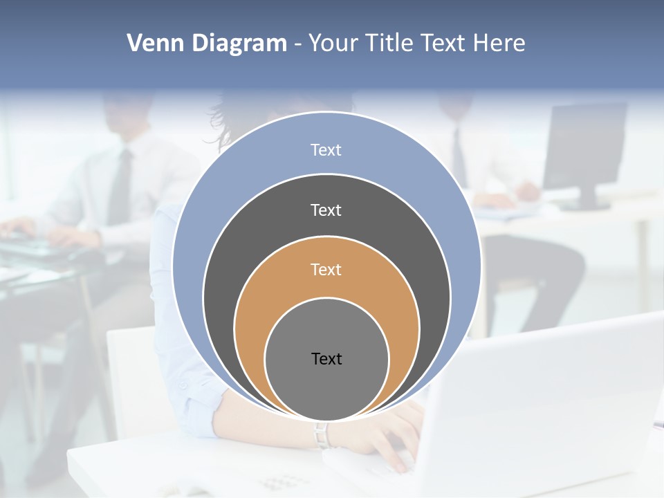 People Concentration Laptop PowerPoint Template
